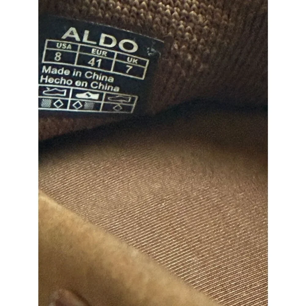 ALDO Men’s Brown White Knit Boat Shoes 8 Comfy Coastal